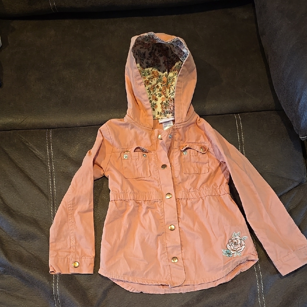 Kids Pink Hooded Jacket
